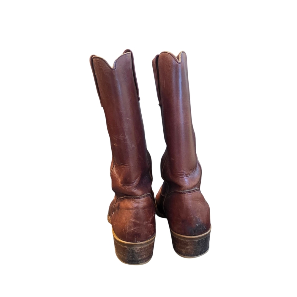 Brown Leather Cowboy Boots - Picture 2 of 13